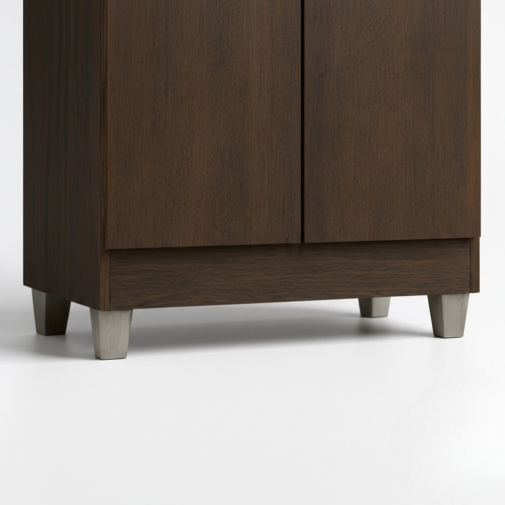 ROPERO 2 PUERTAS GUARDARROPA ARMARIO PLACARD CLOSET MULTIUSO CON LLAVE NOGAL