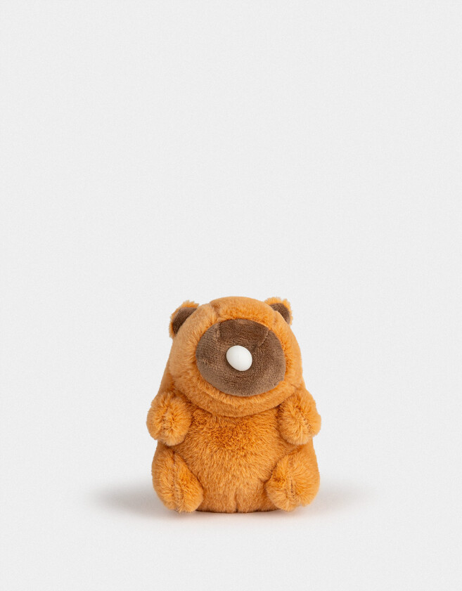 Llavero Peluche Llavero Y Charm De Capibara Con Globo - Marron Medio