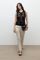 Top tejido crochet negro