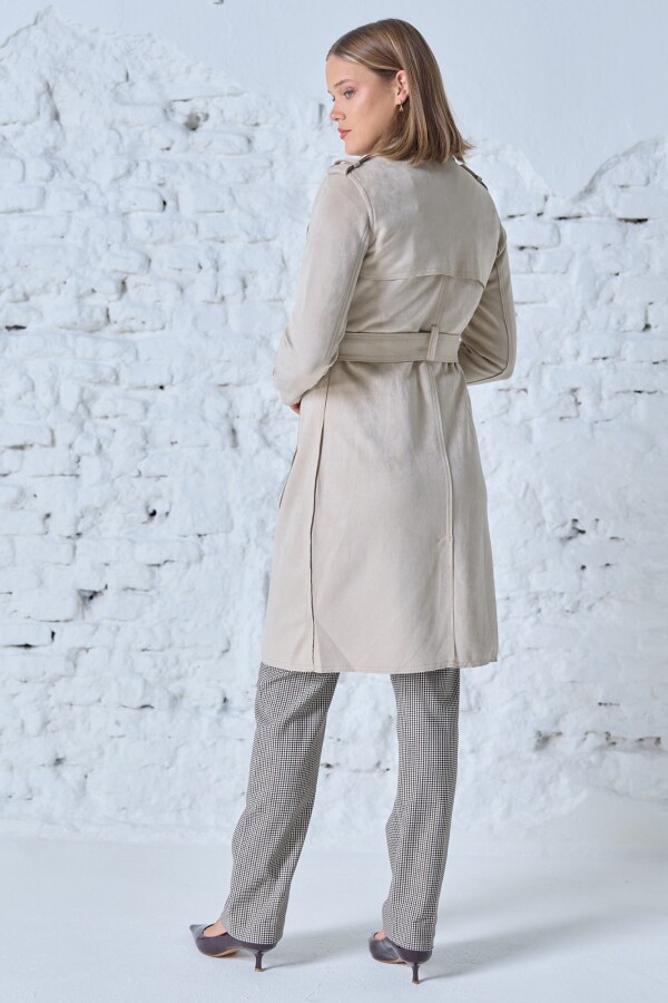 Chaqueta Larga Suede BEIGE