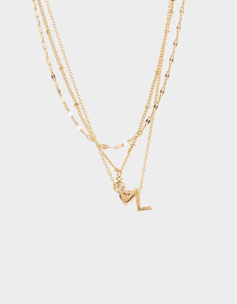 Collar Corto De Inicial ''e'' - Dorado 