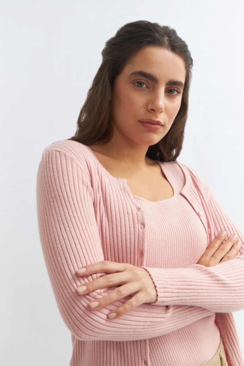 Cardigan clásico ROSA