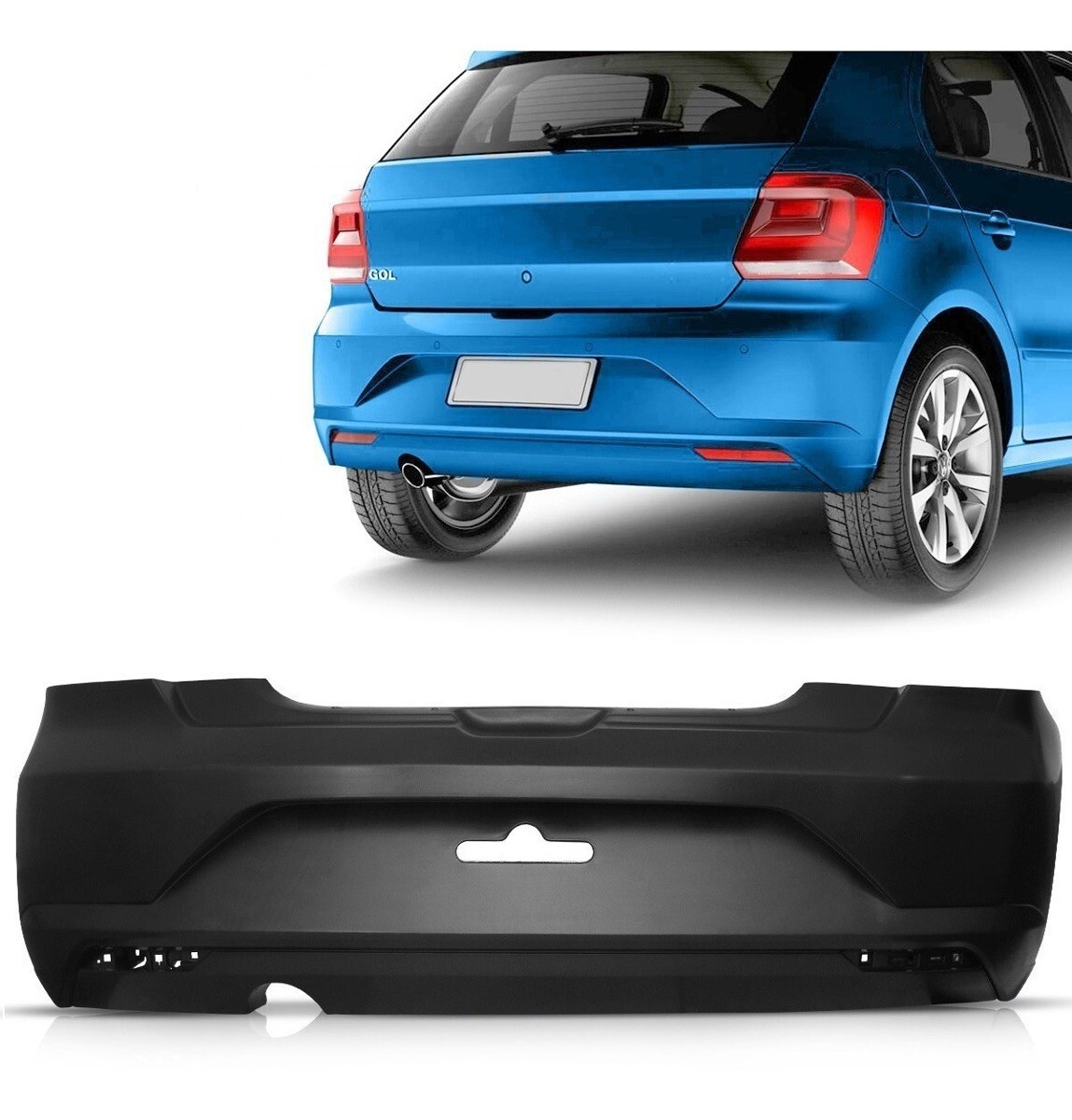 PARAGOLPE TRASERO GOL G7 / G8 16/... HATCH CON REFLECTOR 