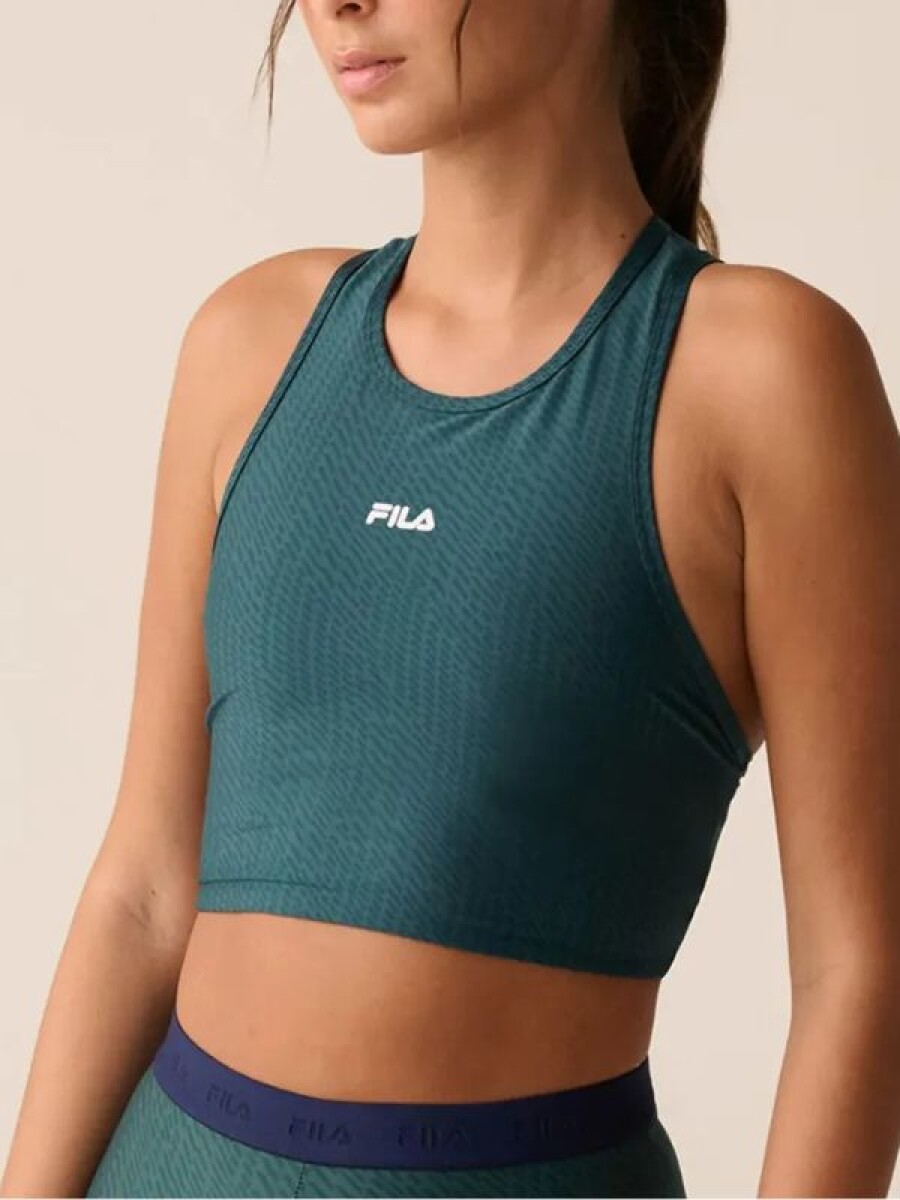Top Deportivo Fila Train Long Elastic II - Verde 