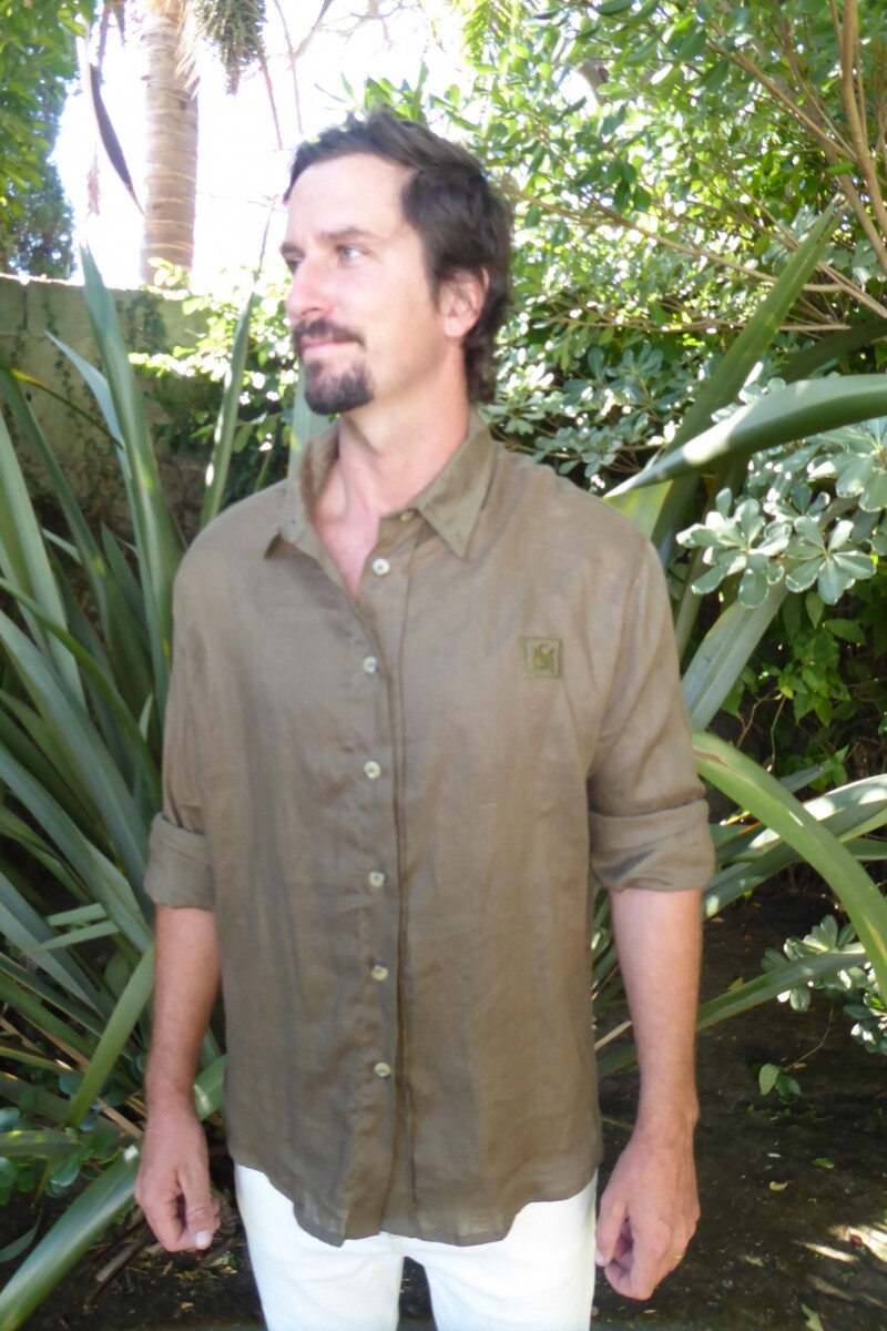 Linen Shirt for Men Verde