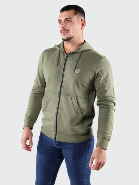Hugo Boss - Campera de punto Jersey Jacket Flat Verde