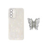 Protector para Samsung Galaxy A15 diseño marmol con mariposa Protector Para Samsung Galaxy A15 Diseño Marmol Con Mariposa