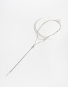 Collares Largos Metal Collar Largo De Metal - Plateado Rodio