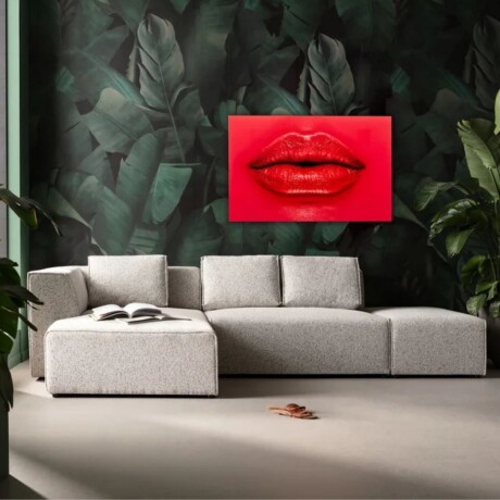 CUADRO RED LIPS ROJO - -