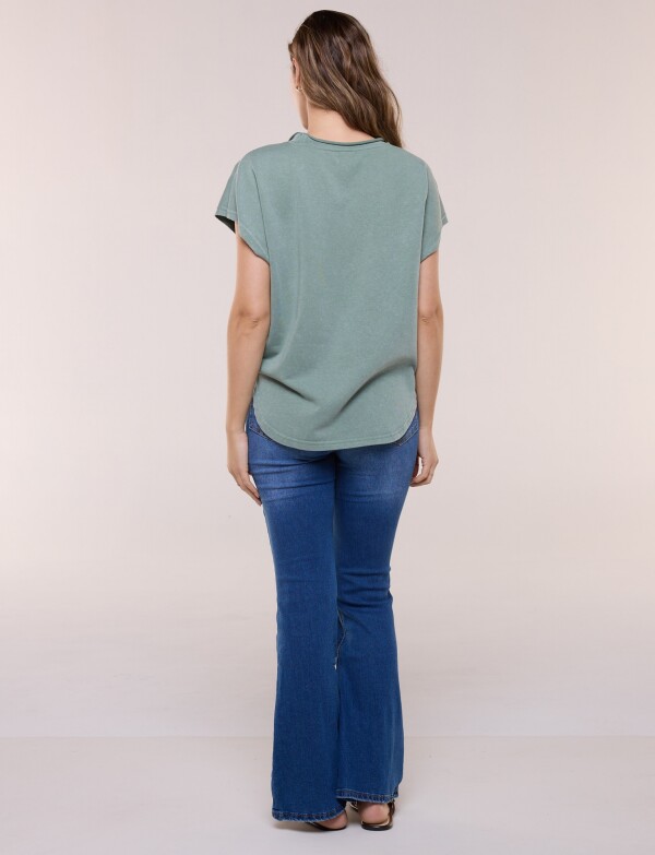 Remera De Algodón Dolman VERDE