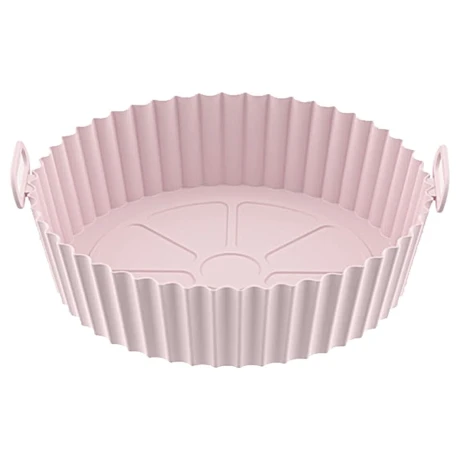 BANDEJA DE SILICONA PARA FREIDORA 20*17*5CM ROSA