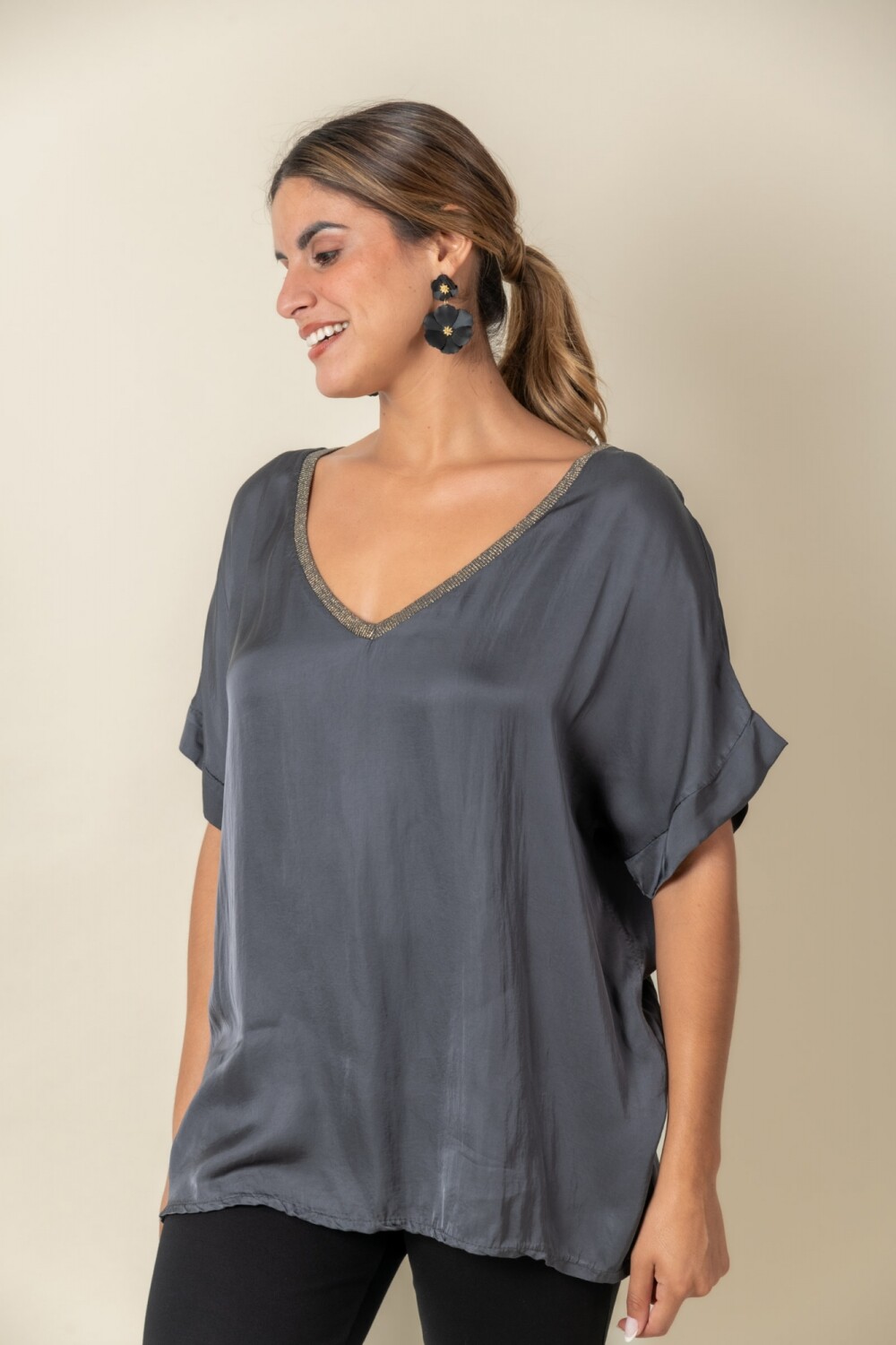 BLUSA CAMELIA Gris