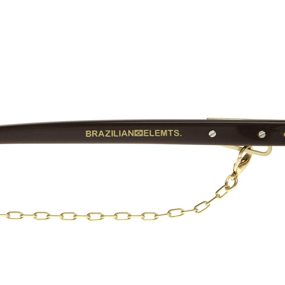 Lentes De Sol Brazillian Elements Cuadrado - Mujer Viño/Dorado