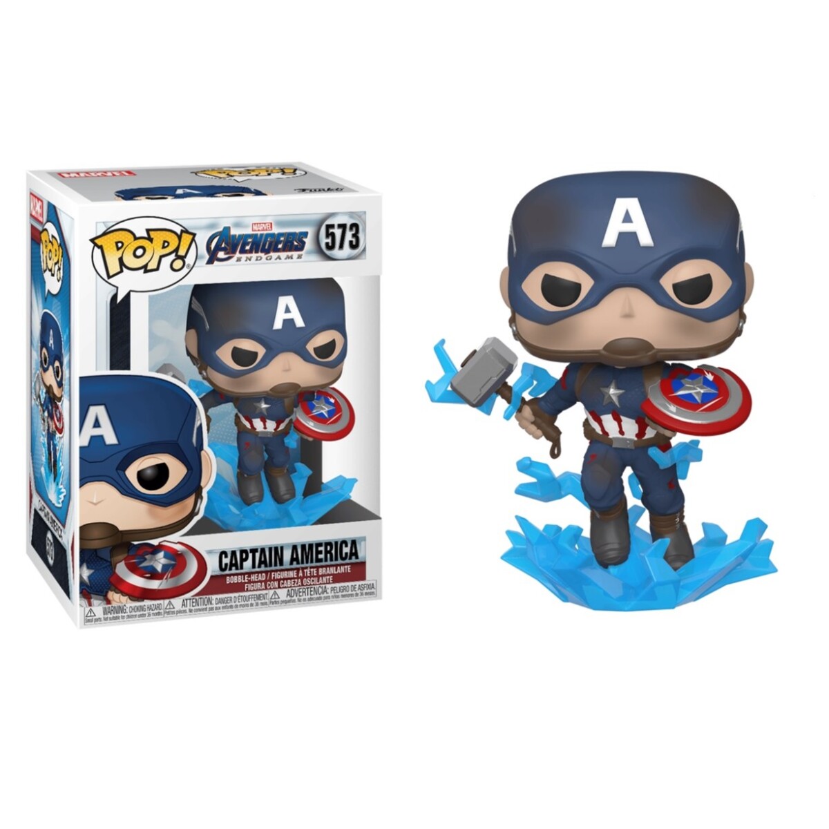 Figura Funko Pop Marvel Capitán América Martillo y Escudo 