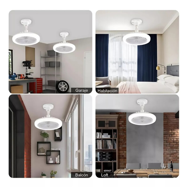 Ventilador De Techo Con Luz Y Control Blanco