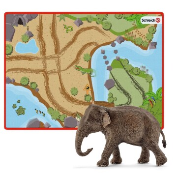 Juego Schleich Alfombra Interactiva Figura Juguete Niños Variante Modelo Elefante