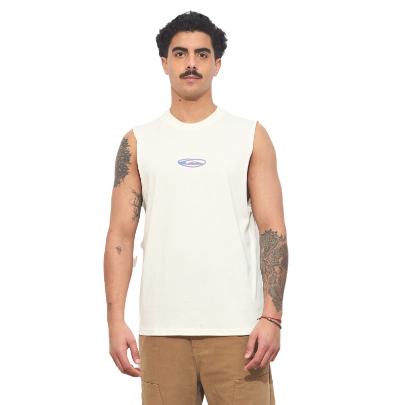 Musculosa Quiksilver Quik Globe - Blanco Musculosa Quiksilver Quik Globe - Blanco