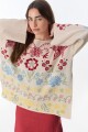 Sweater Fancy Jacquard Estampa Flores