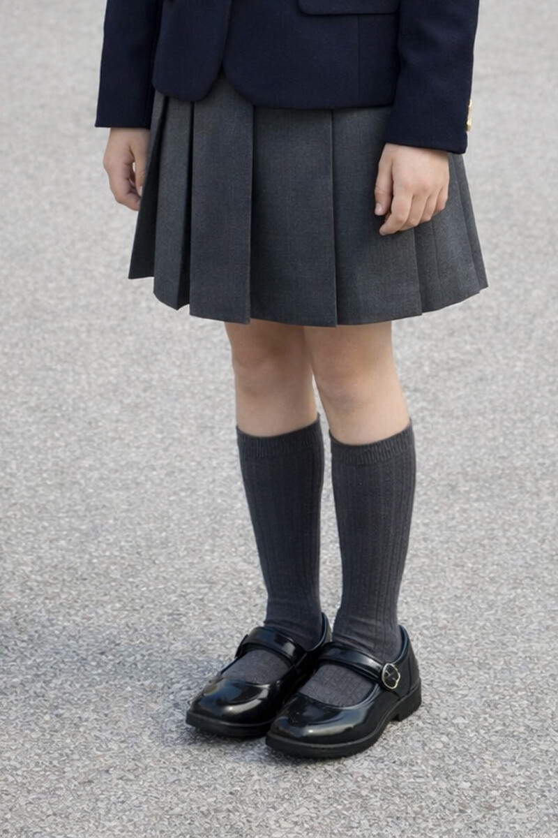 Pack x2 Media colegial - color gris 