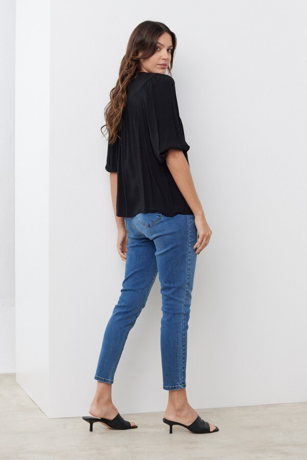 Blusa Botones NEGRO
