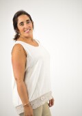 Musculosa con guarda abajo Beige