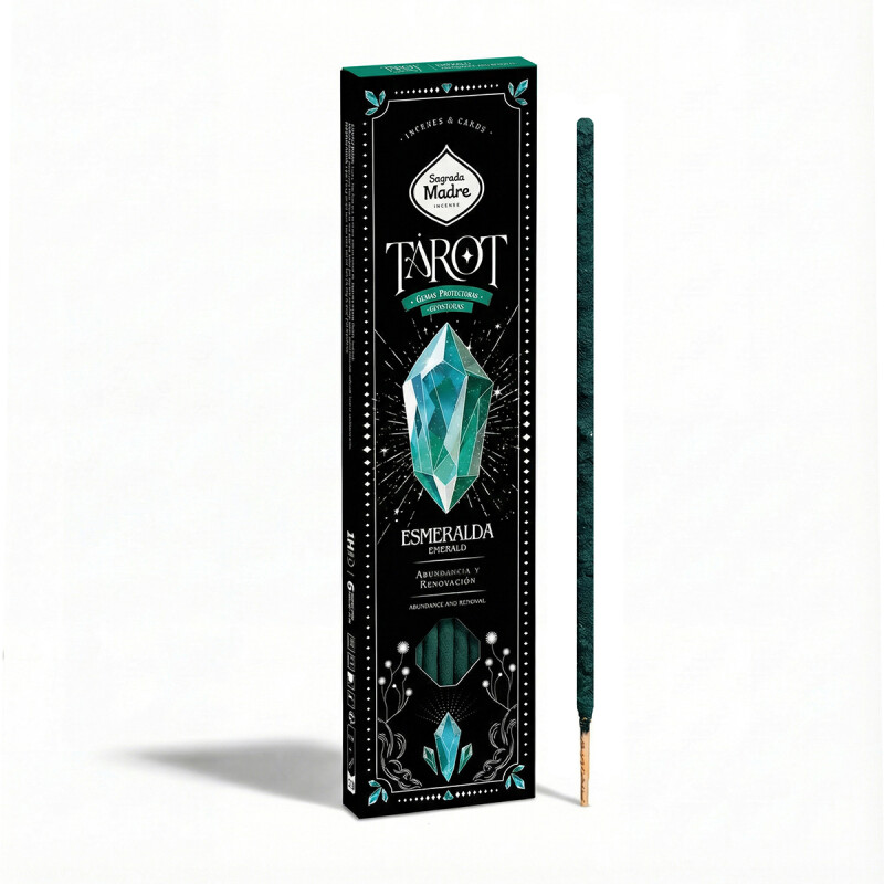 INCIENSO LINEA TAROT GEMAS Esmeralda - Limón/lavanda