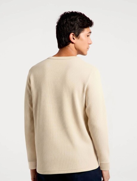 CAMISETA TÉRMICA DE MANGA LARGA BEIGE