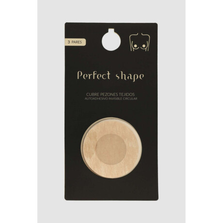 Cubre pezones de tejido autoadhesivo 3 pares Beige