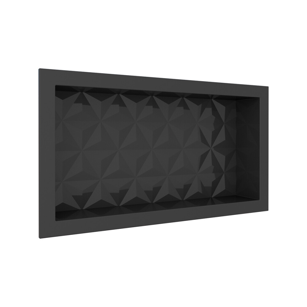 NICHO DE EMPOTRAR PARA DUCHA MARMOL SINTETÉTICO 60x30 CM COLOR NEGRO Nicho De Empotrar Para Ducha Marmol Sintetético 60x30 Cm Color Negro