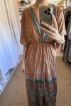 Vestido Manu de seda Tonos naranjas