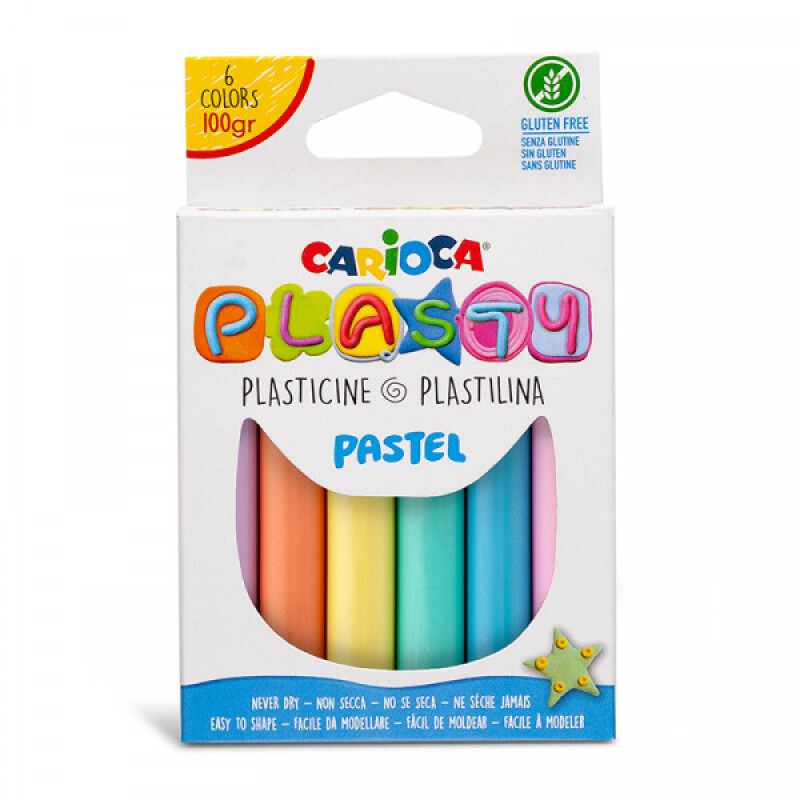 Plasticina Caja x6 Barras De Colores Pastel Carioca #Plasticina Caja x 6 Barras De Colores Pastel Carioca