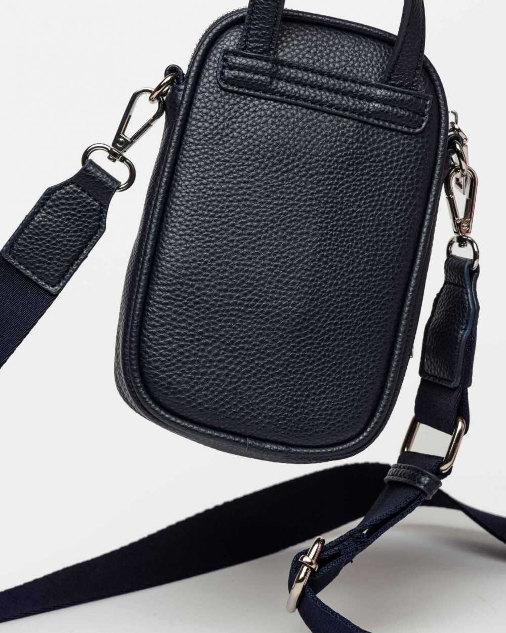 Porta Celular Baby Donna En Efecto Cuero Graneado Azul