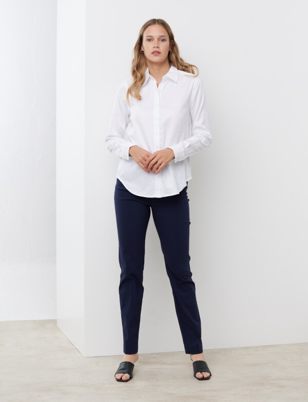 Camisa Algodon Anti-arrugas BLANCO
