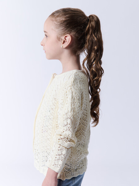 Saco punto calado Beige