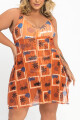 Malla con Vestido Coral