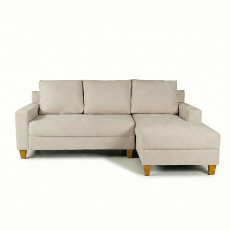 Rinconera Lucci - Tela Microfibra - Chaise derecho Berlin 02 (Beige)