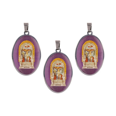 MEDALLAS DE SANTOS 5CM X3 UNIDADES Gp117/cristo En La Cruz