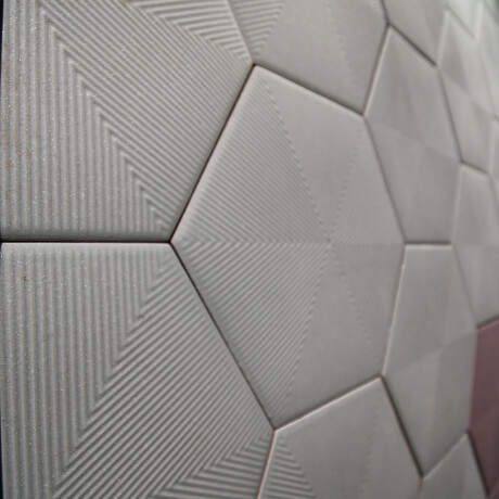 CERAMICA PARA PARED HEXAGONAL CON RELIVE VERDE SERIE HEX-CONNECT CERAL GAMAS DE VERDE