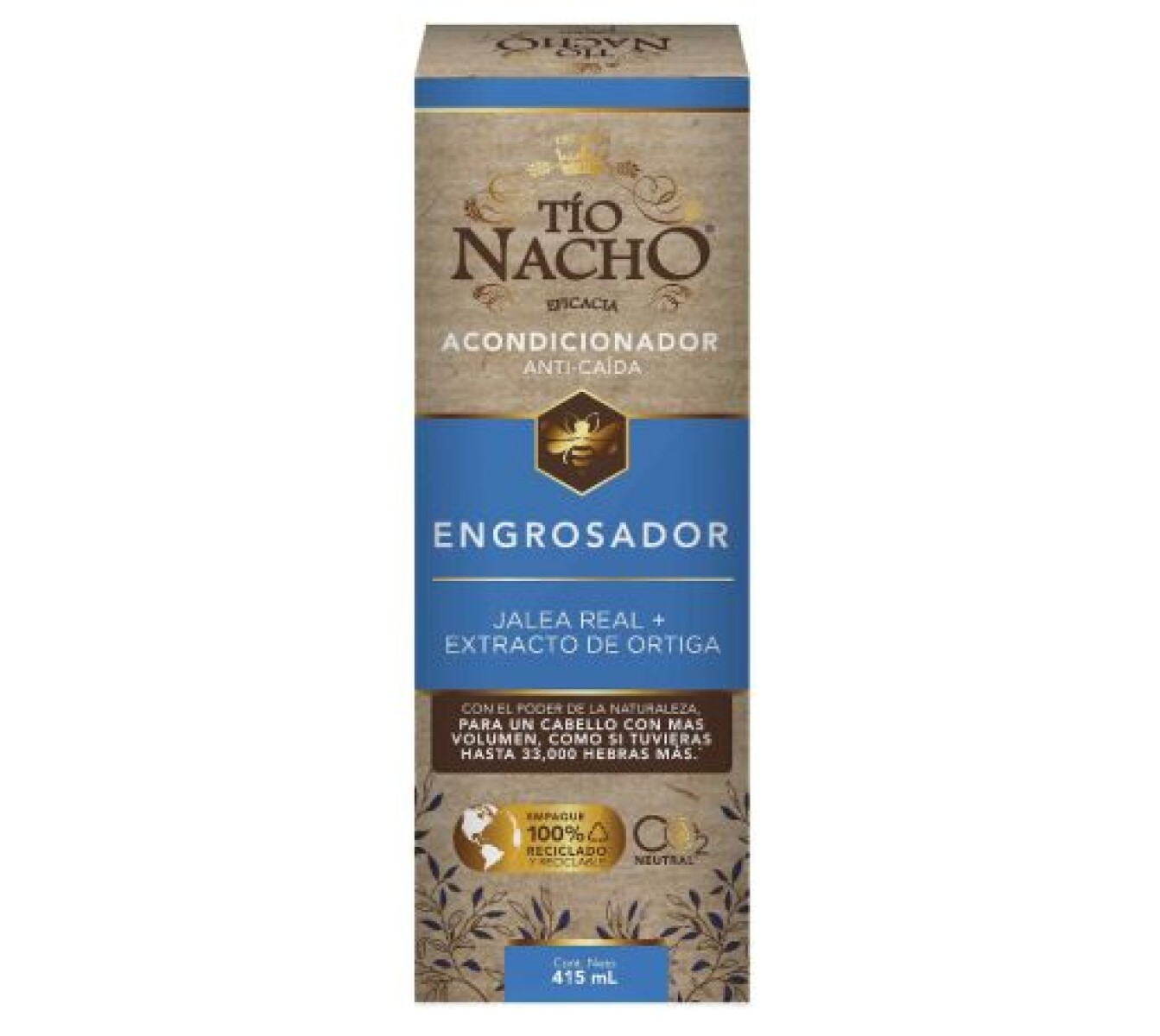 Tío Nacho Acondicionador Anti Caída Engrosador 415ml – Nutrición y Volumen 