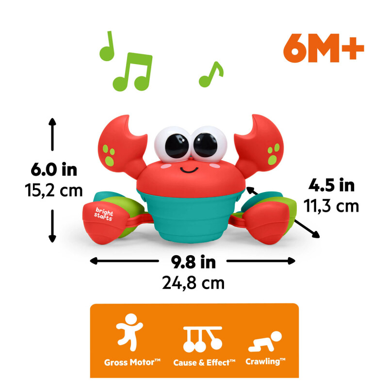 Cangrejo interactivo para bebés de Bright Starts Cangrejo interactivo para bebés de Bright Starts