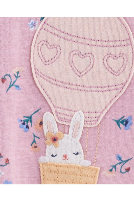 Pijama una pieza de algodón diseño floral Sin color