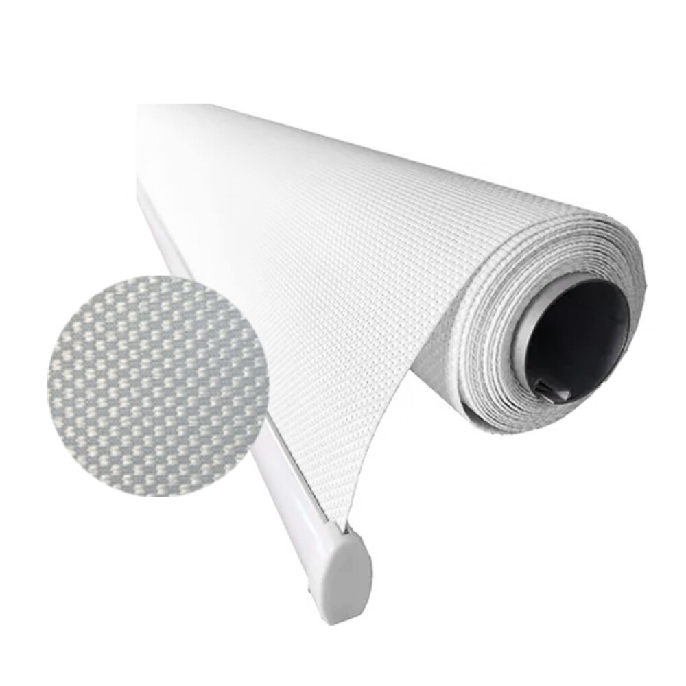 Cortina Blackout Texturada 100% opaca roller 1.20x2.00m Blanco
