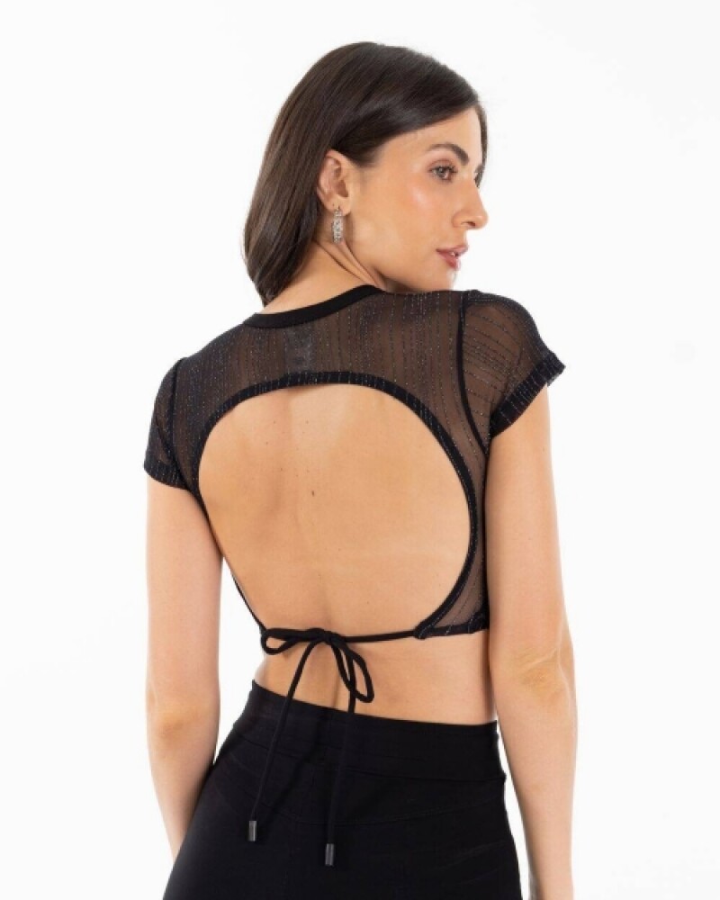 Conjunto Cropped + Legging Negro Futura U