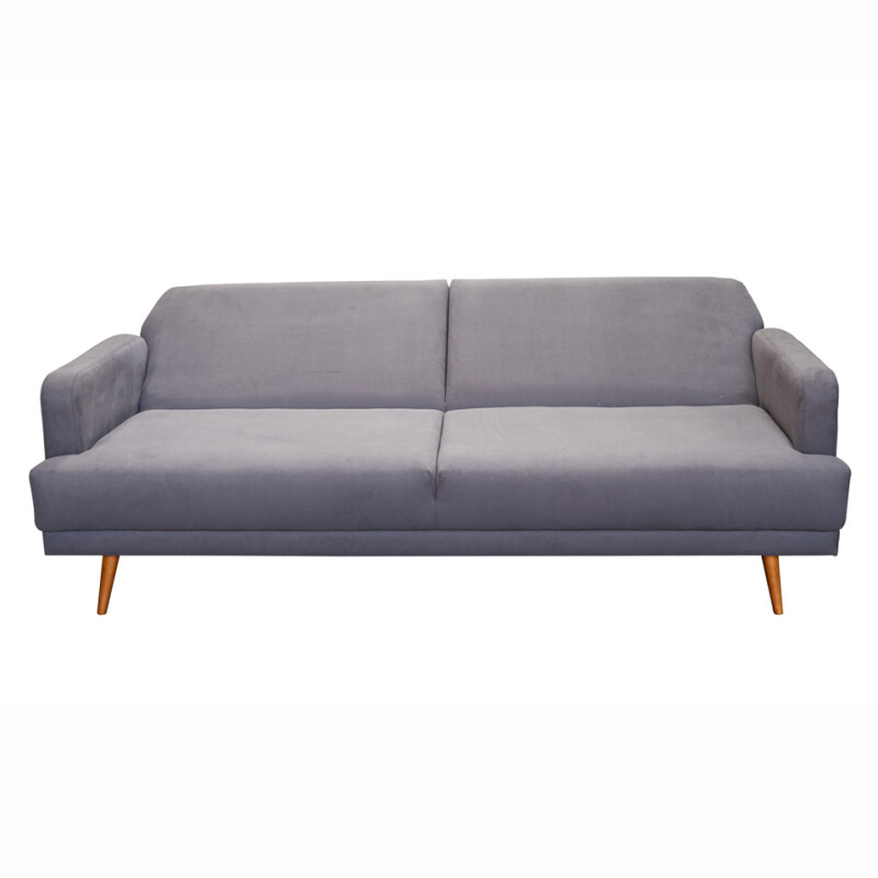 SOFA CAMA NORDICO - EASY CLEAN GRIS - ALMOHADONES TRAMADOS GRIS - PATAS MADERA CLARA SOFA CAMA NORDICO - EASY CLEAN GRIS - ALMOHADONES TRAMADOS GRIS - PATAS MADERA CLARA