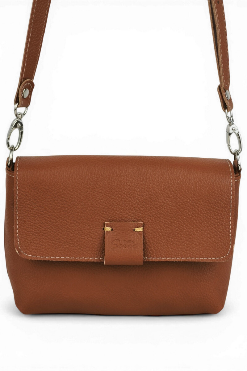 Morral con solapa chico Dulce de Leche