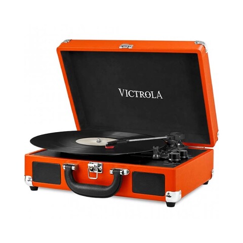 Victrola Vintage 3 Speed maleta naranja Unica
