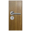 Puerta Desarmada Interior en MDF con Marco y Cerradura Lumax Marrón Claro Lisa Herraje Plateado