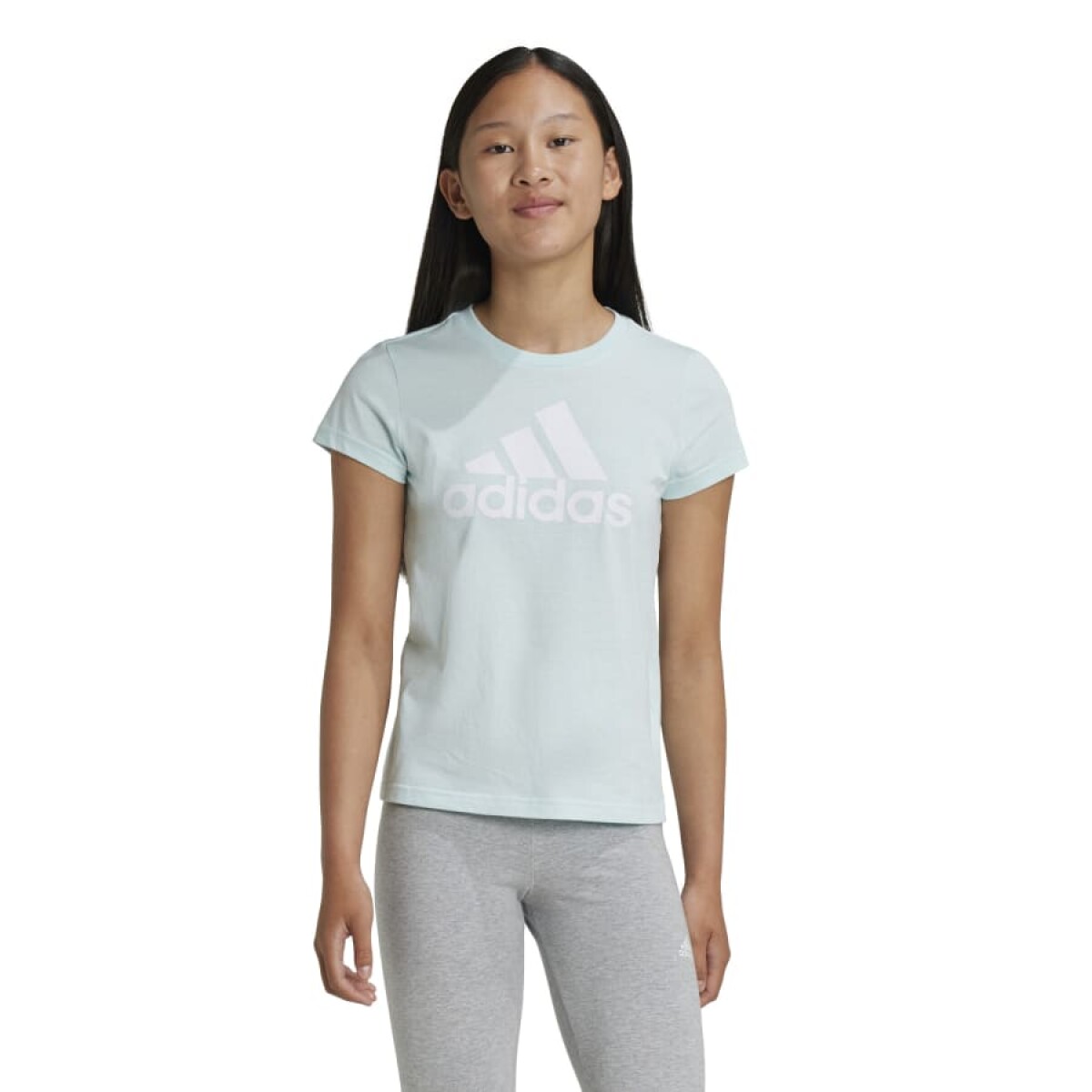Remera Adidas Essentials Logo de Niños - IZ3468 - Menta-blanco 