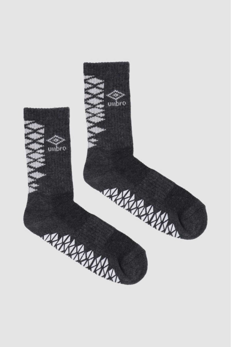 Medias individuales media caña con abs umbro dama - Gris melange 