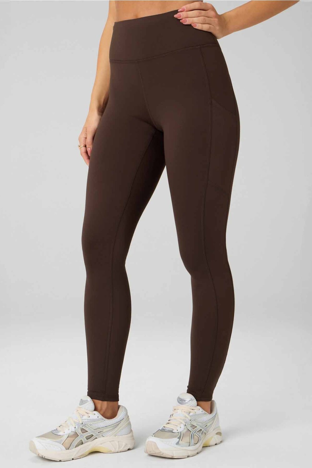 Leggings Cold Weather High-Waisted Pocket Mujer Cacao